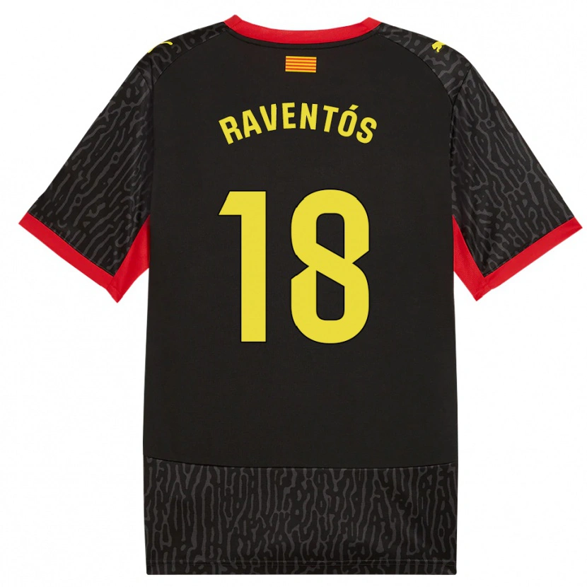Danxen Kvinder Joan Raventós #18 Sort Gul Rød Udebane Spillertrøjer 2026/27 Trøje T-Shirt