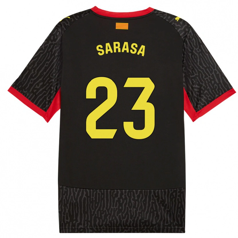 Danxen Kvinder Javi Sarasa #23 Sort Gul Rød Udebane Spillertrøjer 2026/27 Trøje T-Shirt