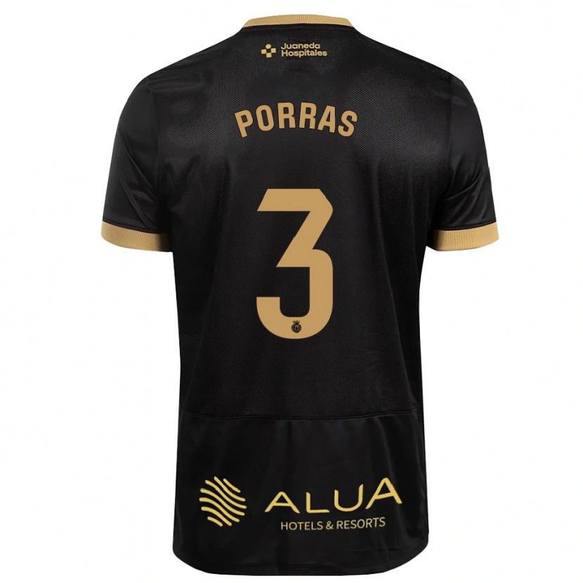 Danxen Kvinder Jordi Porras #3 Sort Sandfarvet Burlywood Udebane Spillertrøjer 2026/27 Trøje T-Shirt