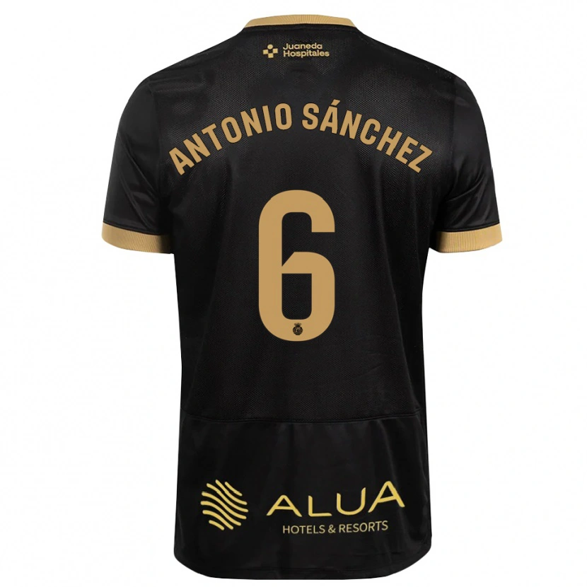 Danxen Kvinder Antonio Sánchez #6 Sort Sandfarvet Burlywood Udebane Spillertrøjer 2026/27 Trøje T-Shirt