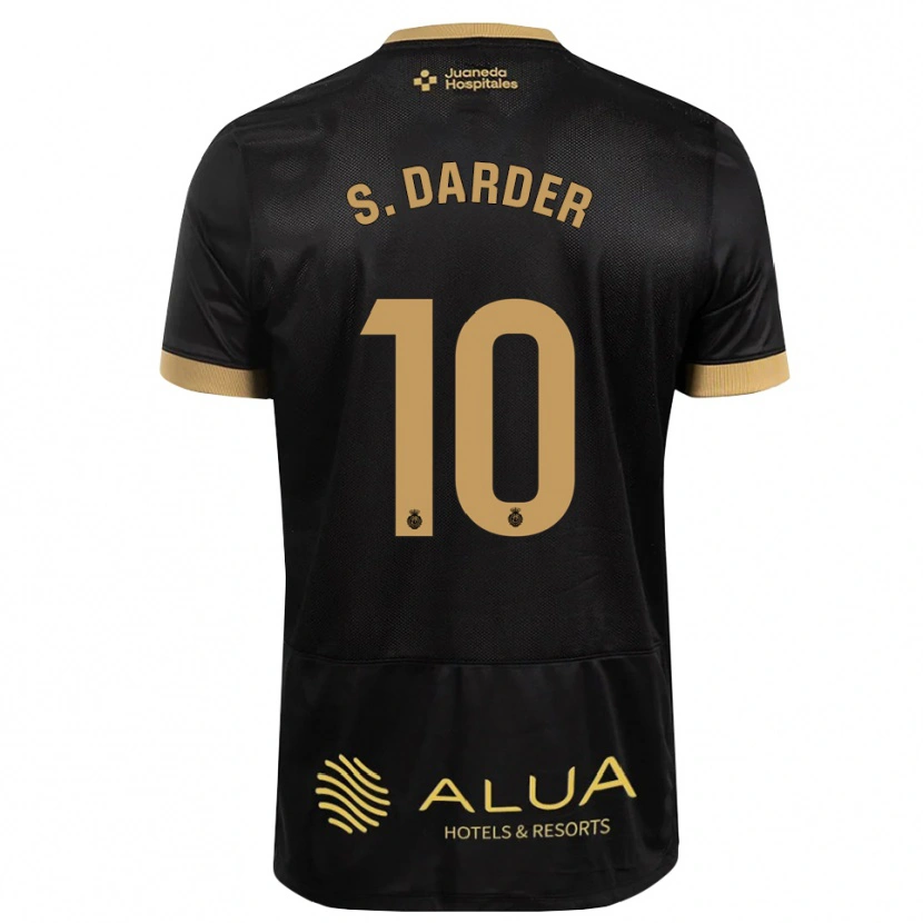 Danxen Kvinder Sergi Darder #10 Sort Sandfarvet Burlywood Udebane Spillertrøjer 2026/27 Trøje T-Shirt