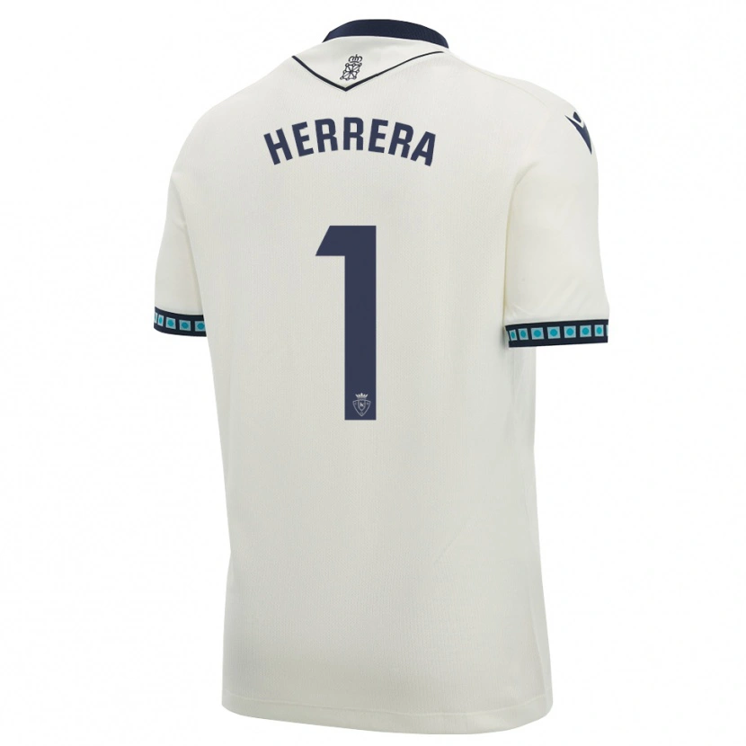 Danxen Kvinder Sergio Herrera #1 Hvid Sort Lys Himmelblå Udebane Spillertrøjer 2026/27 Trøje T-Shirt