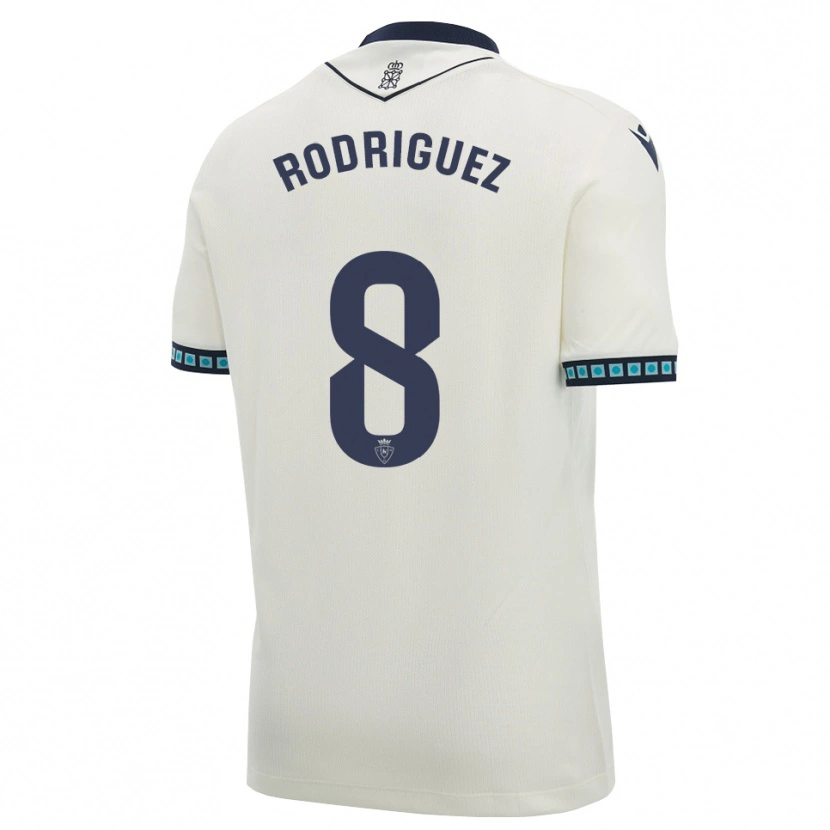 Danxen Kvinder Vanessa Rodríguez Iribarren #8 Hvid Sort Lys Himmelblå Udebane Spillertrøjer 2026/27 Trøje T-Shirt