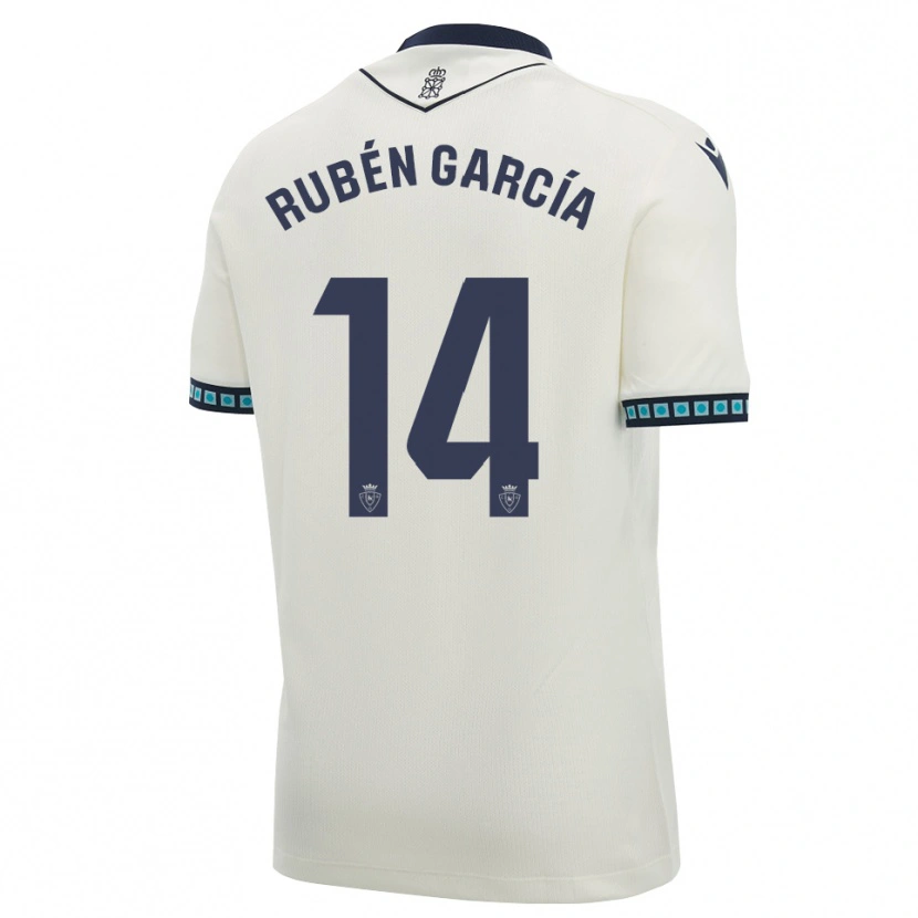 Danxen Kvinder Rubén García #14 Hvid Sort Lys Himmelblå Udebane Spillertrøjer 2026/27 Trøje T-Shirt
