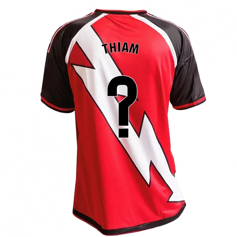 Danxen Kvinder Aly Thiam #0 Rød Sort Hvid Udebane Spillertrøjer 2026/27 Trøje T-Shirt