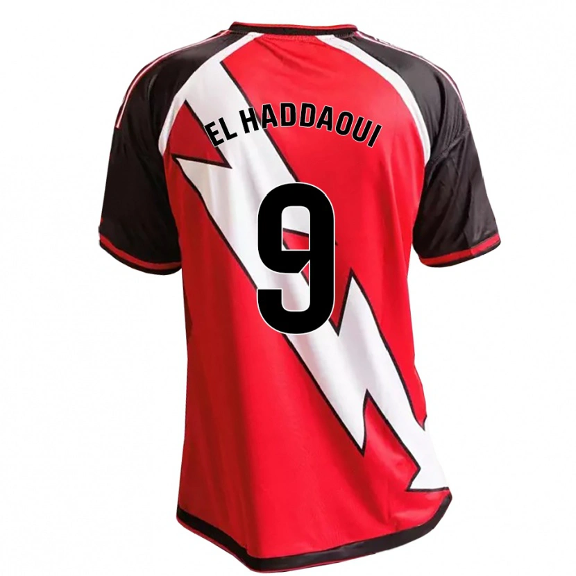 Danxen Kvinder Hamza El Haddaoui #9 Rød Sort Hvid Udebane Spillertrøjer 2026/27 Trøje T-Shirt