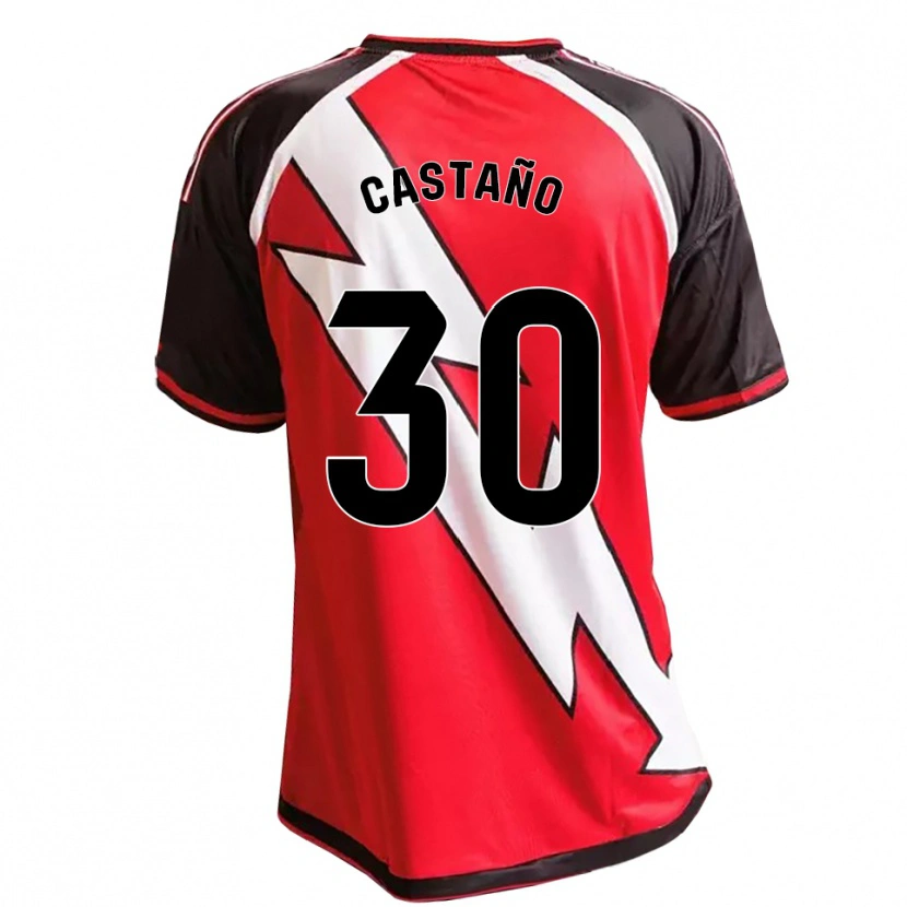 Danxen Kvinder Hugo Castaño #30 Rød Sort Hvid Udebane Spillertrøjer 2026/27 Trøje T-Shirt