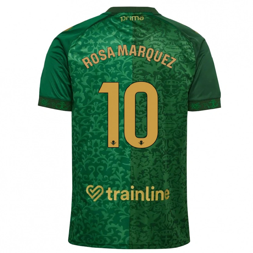 Danxen Kvinder Rosa Márquez Baena #10 Skovgrøn Mørk Gyldenrod Udebane Spillertrøjer 2026/27 Trøje T-Shirt