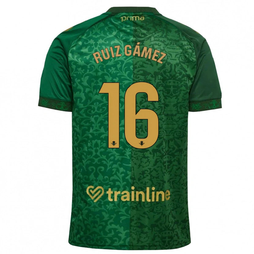 Danxen Kvinder María Ruiz #16 Skovgrøn Mørk Gyldenrod Udebane Spillertrøjer 2026/27 Trøje T-Shirt