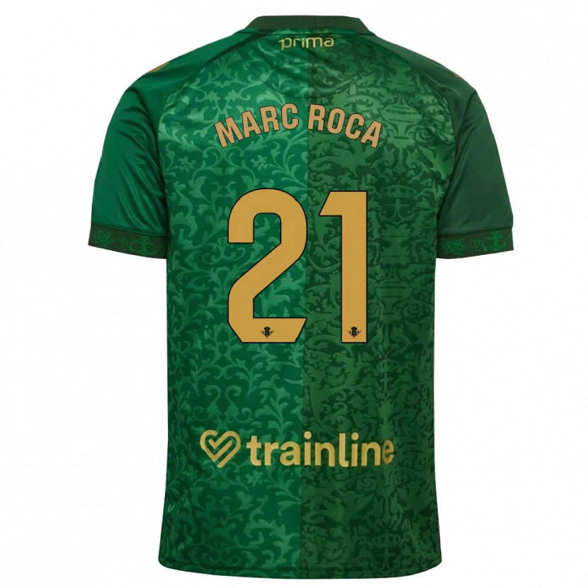 Danxen Kvinder Marc Roca #21 Skovgrøn Mørk Gyldenrod Udebane Spillertrøjer 2026/27 Trøje T-Shirt