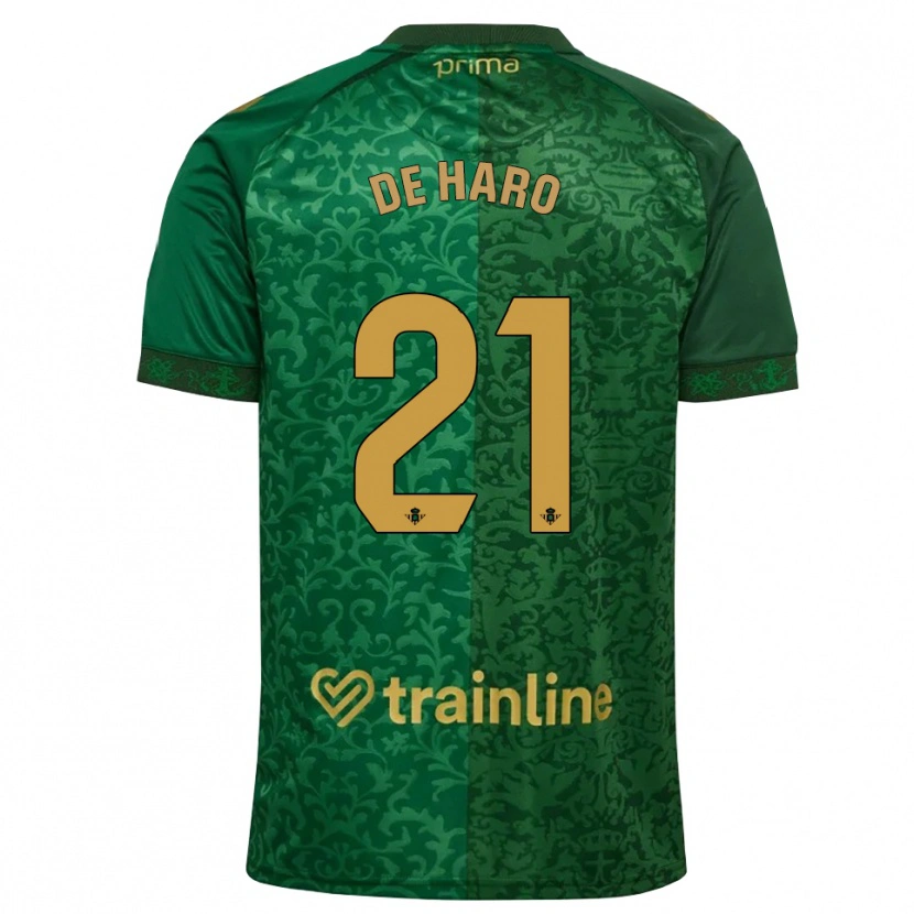 Danxen Kvinder Alberto De Haro #21 Skovgrøn Mørk Gyldenrod Udebane Spillertrøjer 2026/27 Trøje T-Shirt