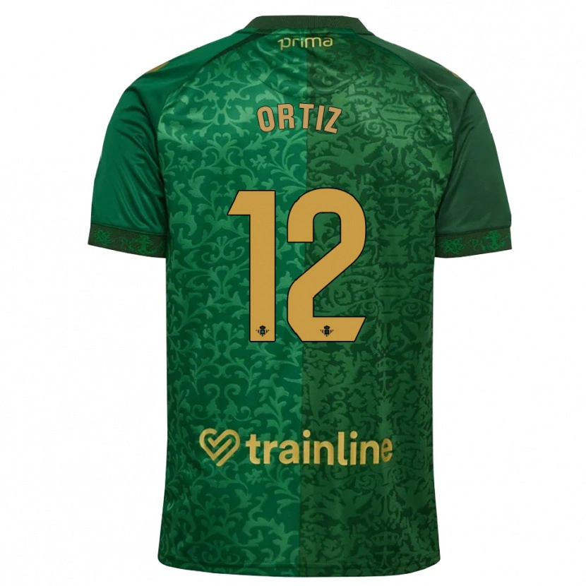 Danxen Kvinder Ángel Ortiz #12 Skovgrøn Mørk Gyldenrod Udebane Spillertrøjer 2026/27 Trøje T-Shirt