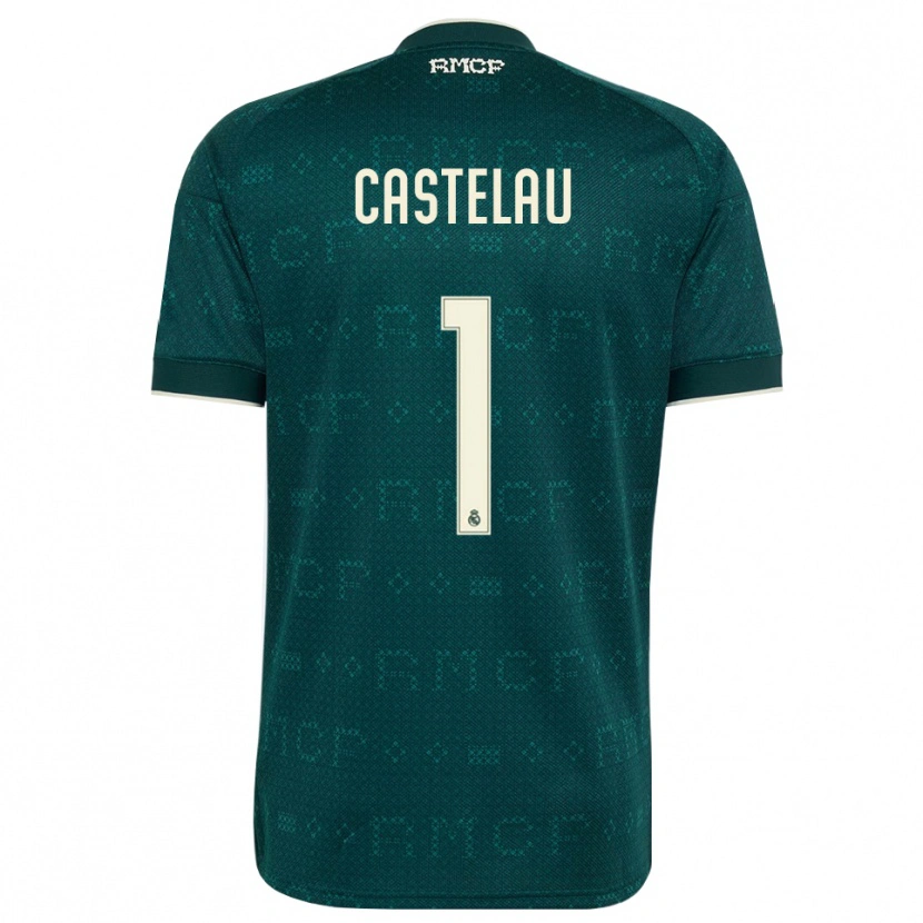 Danxen Kvinder Alber Castelau #1 Mørk Skifergrå Hvid Udebane Spillertrøjer 2026/27 Trøje T-Shirt