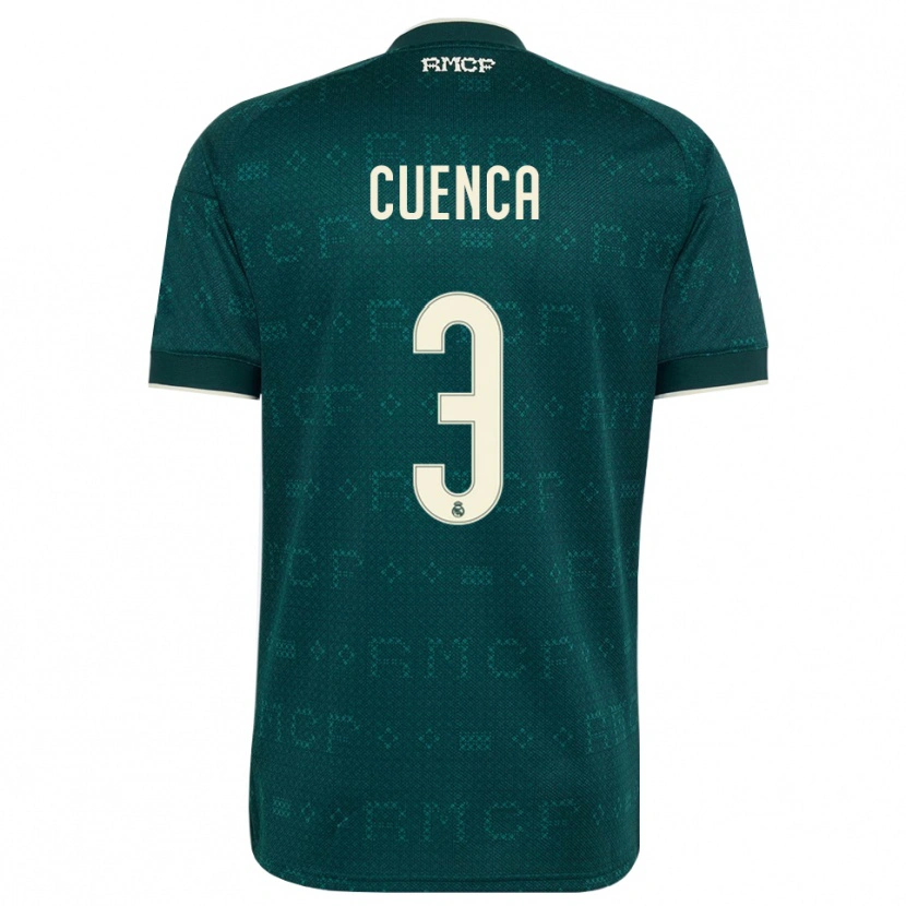 Danxen Kvinder David Cuenca #3 Mørk Skifergrå Hvid Udebane Spillertrøjer 2026/27 Trøje T-Shirt