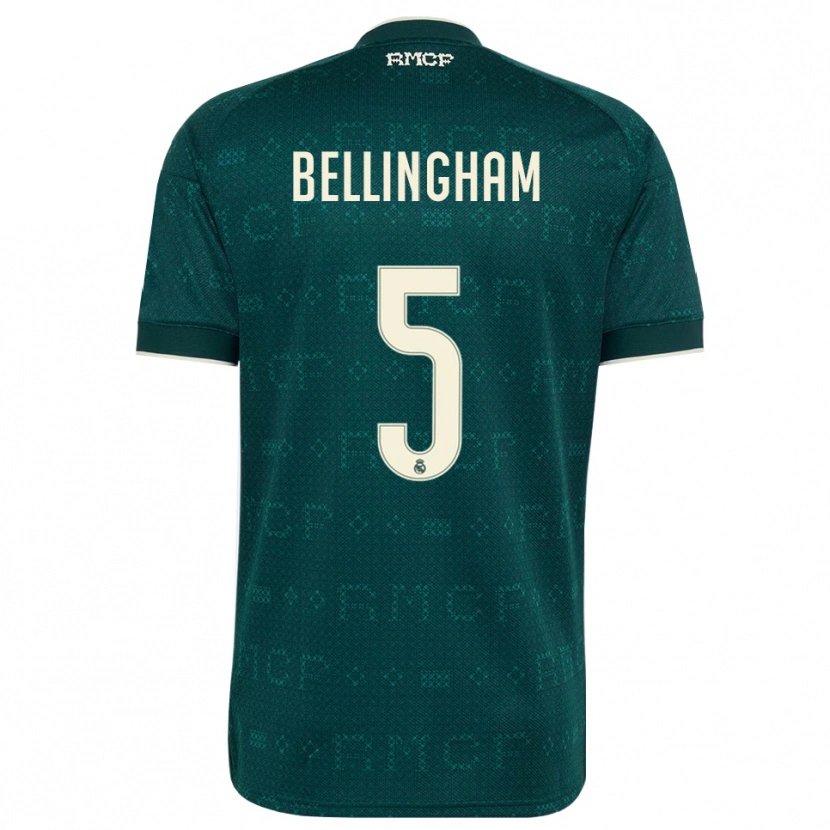 Danxen Kvinder Jude Bellingham #5 Mørk Skifergrå Hvid Udebane Spillertrøjer 2026/27 Trøje T-Shirt