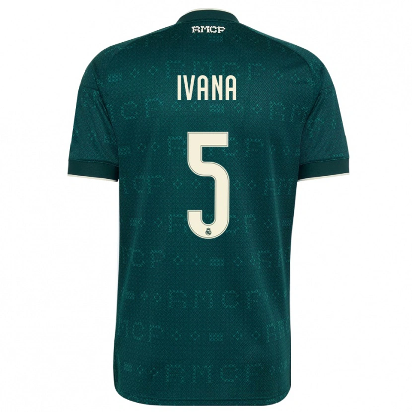Danxen Kvinder Ivana Andres #5 Mørk Skifergrå Hvid Udebane Spillertrøjer 2026/27 Trøje T-Shirt