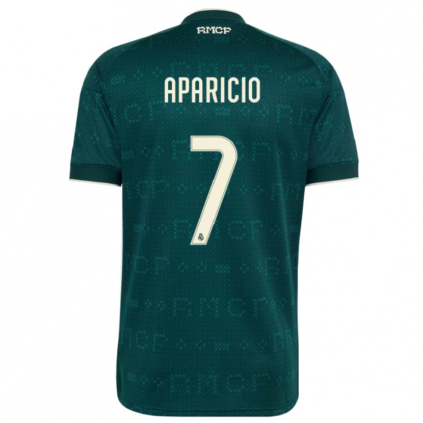 Danxen Kvinder Esteban Aparicio #7 Mørk Skifergrå Hvid Udebane Spillertrøjer 2026/27 Trøje T-Shirt