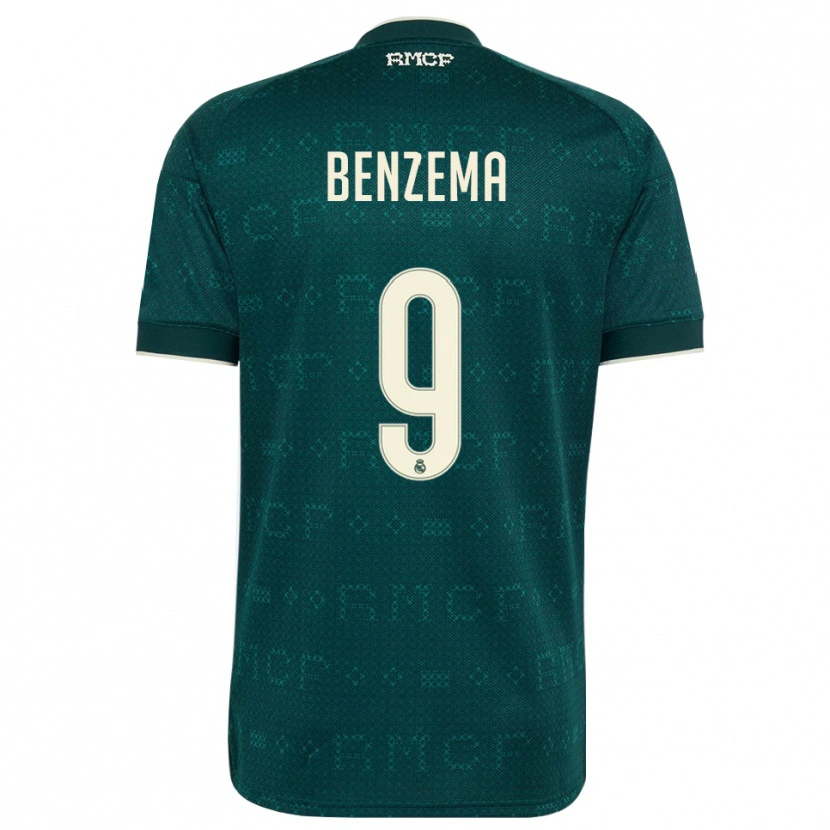 Danxen Kvinder Karim Benzema #9 Mørk Skifergrå Hvid Udebane Spillertrøjer 2026/27 Trøje T-Shirt