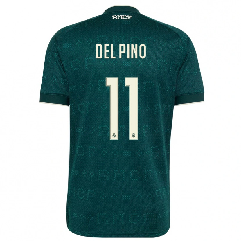 Danxen Kvinder Santiago Del Pino #11 Mørk Skifergrå Hvid Udebane Spillertrøjer 2026/27 Trøje T-Shirt