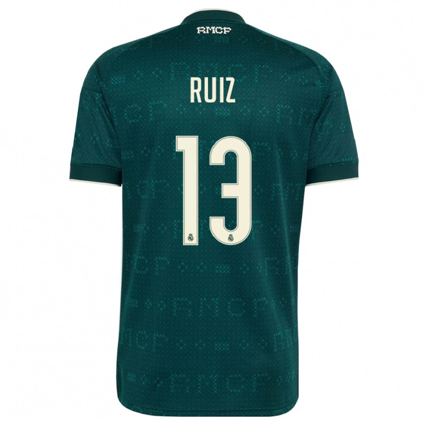 Danxen Kvinder Guillermo Ruiz #13 Mørk Skifergrå Hvid Udebane Spillertrøjer 2026/27 Trøje T-Shirt