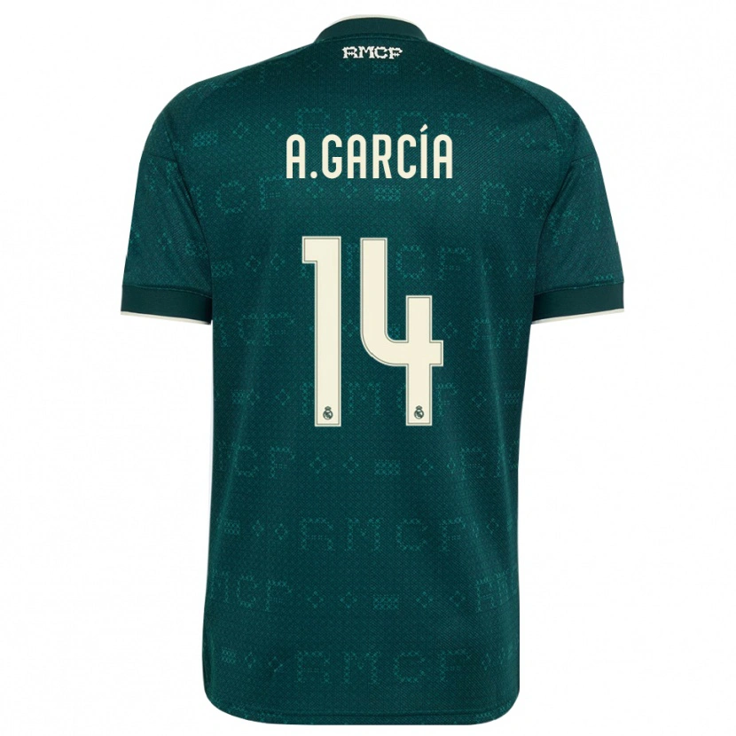 Danxen Kvinder Aimar García #14 Mørk Skifergrå Hvid Udebane Spillertrøjer 2026/27 Trøje T-Shirt