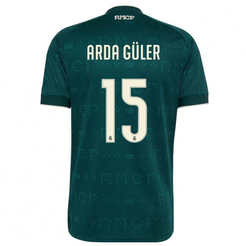 Danxen Kvinder Arda Güler #15 Mørk Skifergrå Hvid Udebane Spillertrøjer 2026/27 Trøje T-Shirt