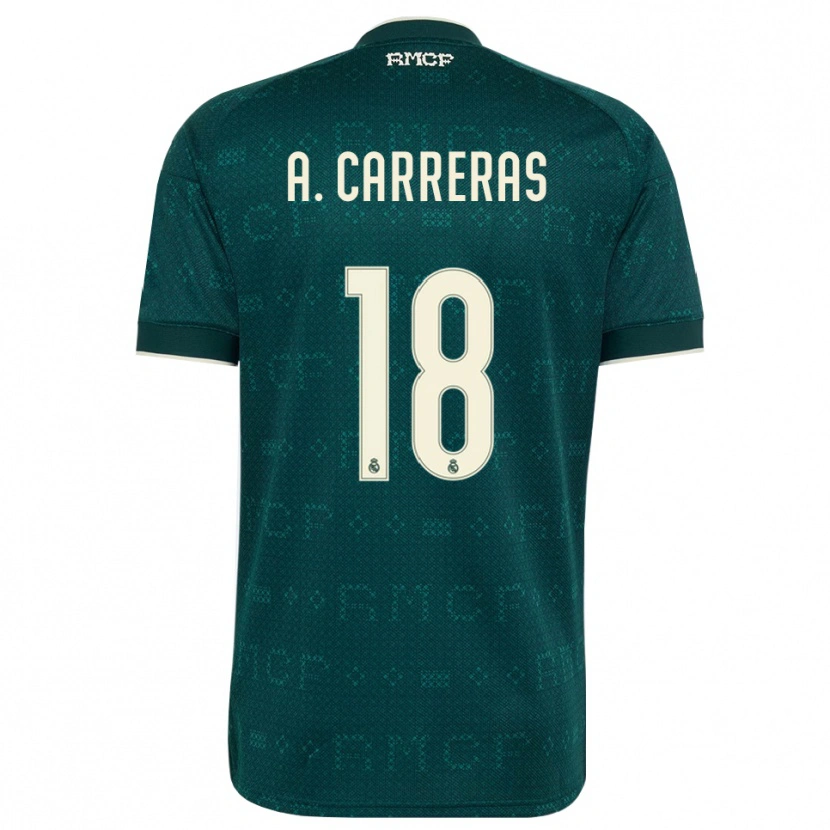 Danxen Kvinder Álvaro Carreras #18 Mørk Skifergrå Hvid Udebane Spillertrøjer 2026/27 Trøje T-Shirt