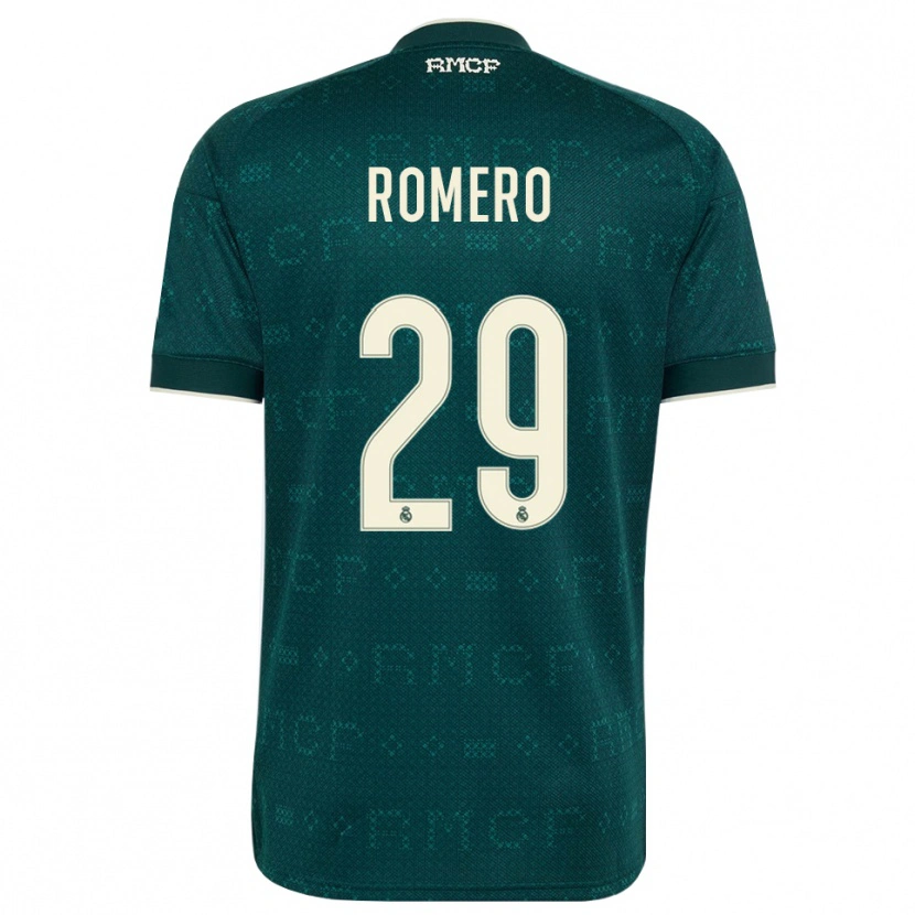 Danxen Kvinder Alfonso Romero #29 Mørk Skifergrå Hvid Udebane Spillertrøjer 2026/27 Trøje T-Shirt