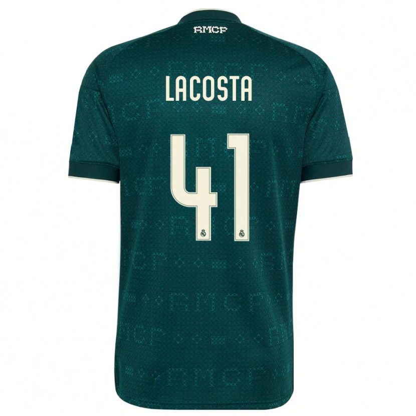 Danxen Kvinder Diego Lacosta #41 Mørk Skifergrå Hvid Udebane Spillertrøjer 2026/27 Trøje T-Shirt