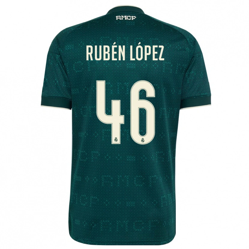 Danxen Kvinder Rubén López #46 Mørk Skifergrå Hvid Udebane Spillertrøjer 2026/27 Trøje T-Shirt