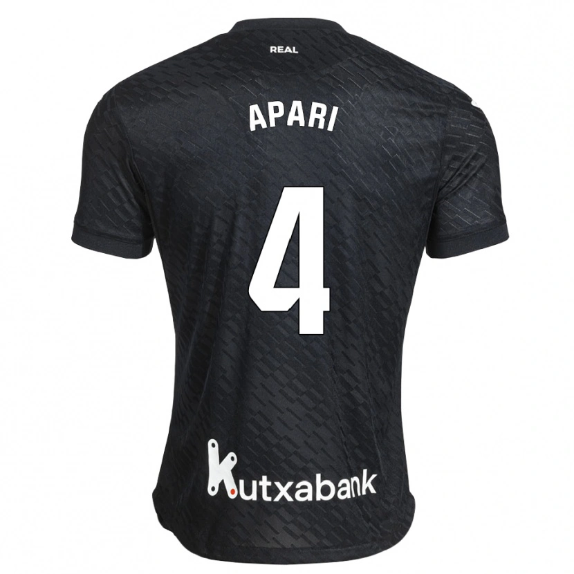 Danxen Kvinder Nahia Aparicio Jaular #4 Sort Hvid Udebane Spillertrøjer 2026/27 Trøje T-Shirt