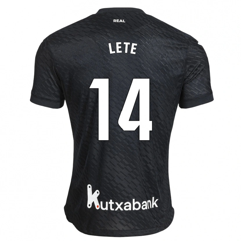 Danxen Kvinder Eñaut Lete #14 Sort Hvid Udebane Spillertrøjer 2026/27 Trøje T-Shirt