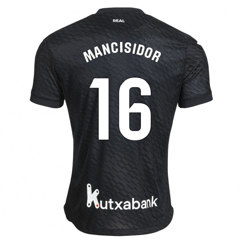 Danxen Kvinder Beñat Mancisidor #16 Sort Hvid Udebane Spillertrøjer 2026/27 Trøje T-Shirt