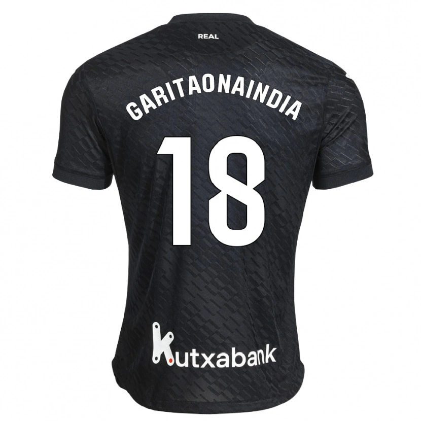 Danxen Kvinder Hodei Garitaonaindia #18 Sort Hvid Udebane Spillertrøjer 2026/27 Trøje T-Shirt