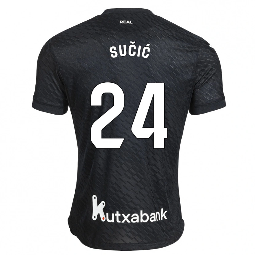 Danxen Kvinder Luka Sucic #24 Sort Hvid Udebane Spillertrøjer 2026/27 Trøje T-Shirt