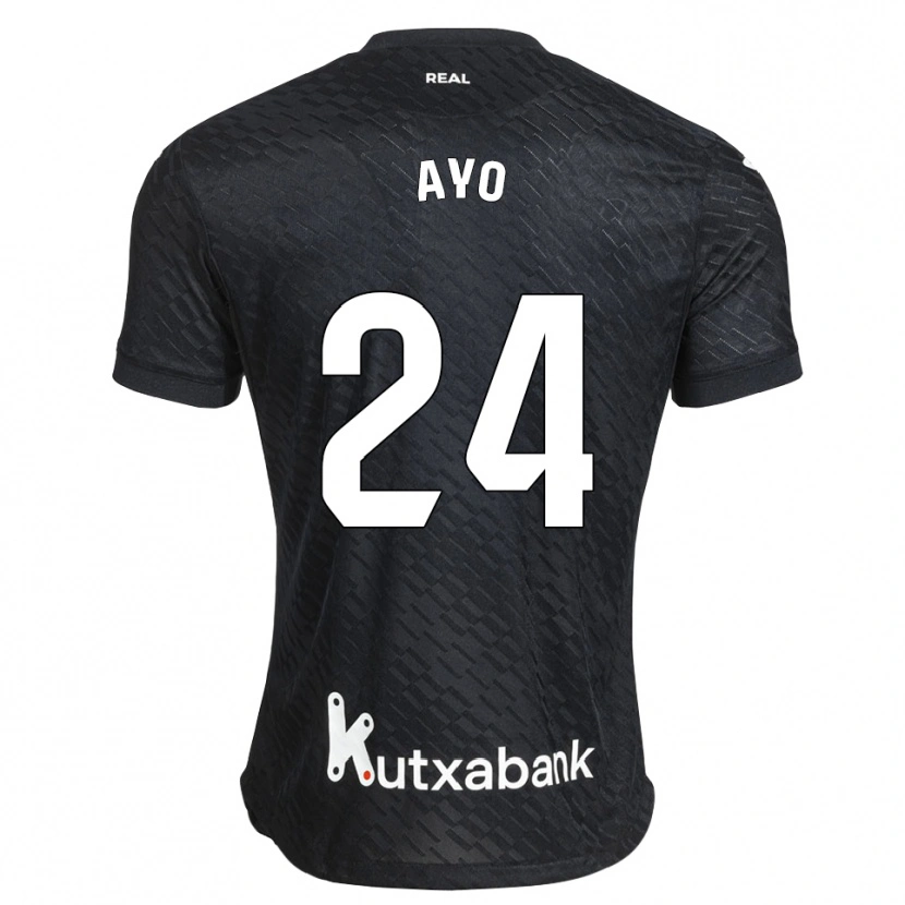 Danxen Kvinder Unax Ayo #24 Sort Hvid Udebane Spillertrøjer 2026/27 Trøje T-Shirt