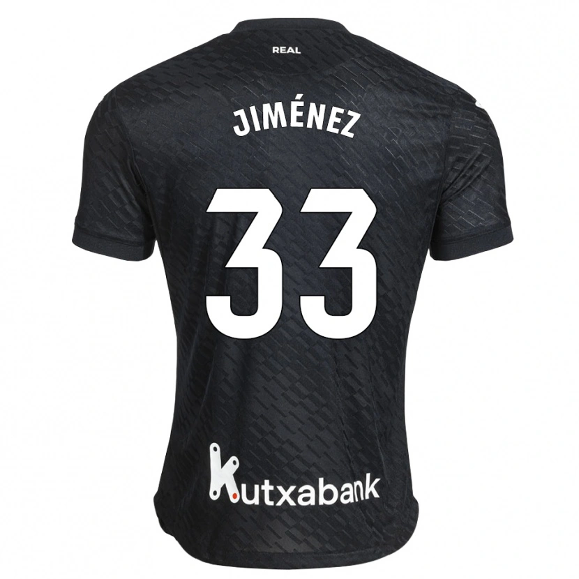 Danxen Kvinder Javier Jiménez #33 Sort Hvid Udebane Spillertrøjer 2026/27 Trøje T-Shirt