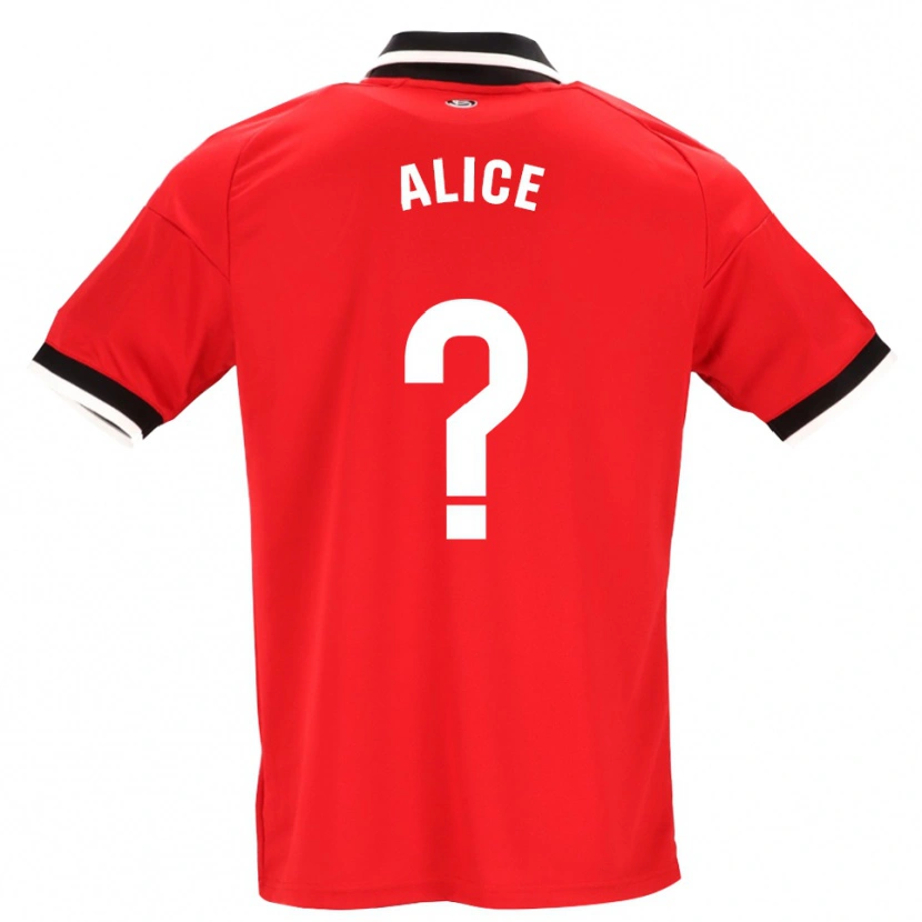 Danxen Kvinder Alice Marques #0 Sort Hvid Rød Udebane Spillertrøjer 2026/27 Trøje T-Shirt