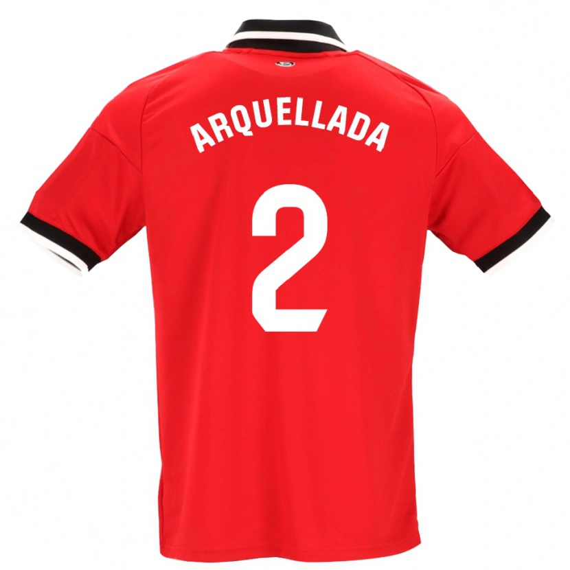 Danxen Kvinder Álvaro Arquellada #2 Sort Hvid Rød Udebane Spillertrøjer 2026/27 Trøje T-Shirt