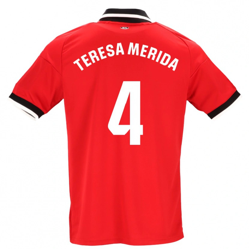 Danxen Kvinder Teresa Merida #4 Sort Hvid Rød Udebane Spillertrøjer 2026/27 Trøje T-Shirt