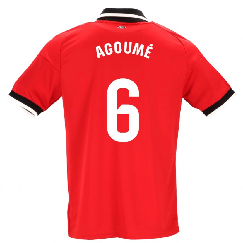 Danxen Kvinder Lucien Agoumé #6 Sort Hvid Rød Udebane Spillertrøjer 2026/27 Trøje T-Shirt
