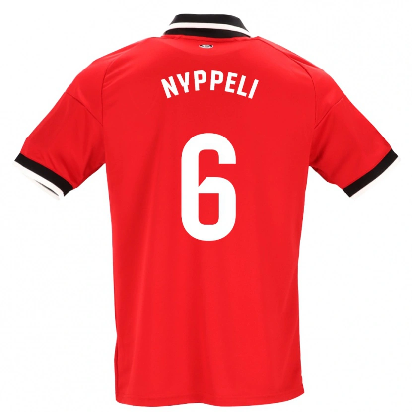 Danxen Kvinder Ramón Nyppeli #6 Sort Hvid Rød Udebane Spillertrøjer 2026/27 Trøje T-Shirt