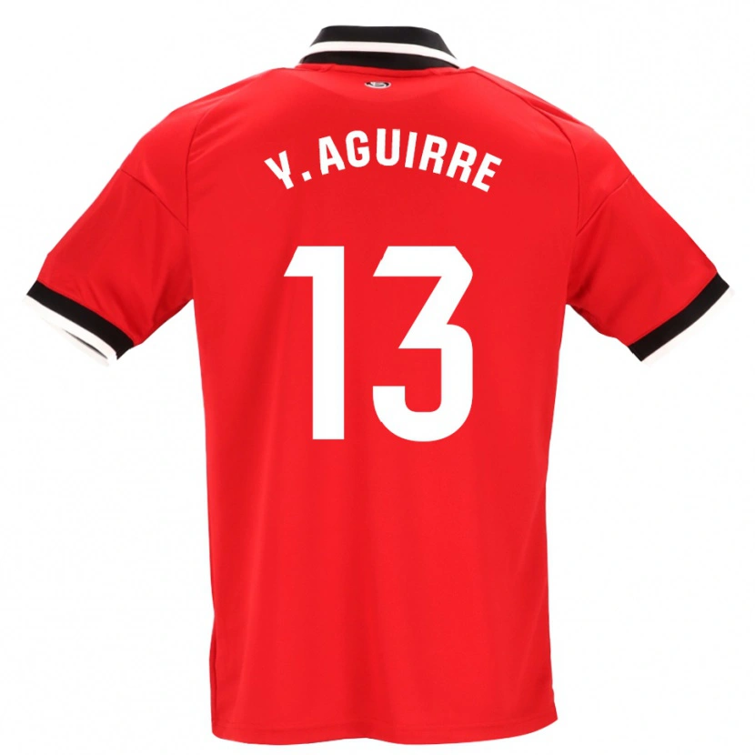Danxen Kvinder Yolanda Aguirre Gutiérrez #13 Sort Hvid Rød Udebane Spillertrøjer 2026/27 Trøje T-Shirt