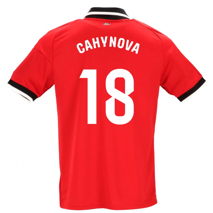 Danxen Kvinder Klara Cahynova #18 Sort Hvid Rød Udebane Spillertrøjer 2026/27 Trøje T-Shirt