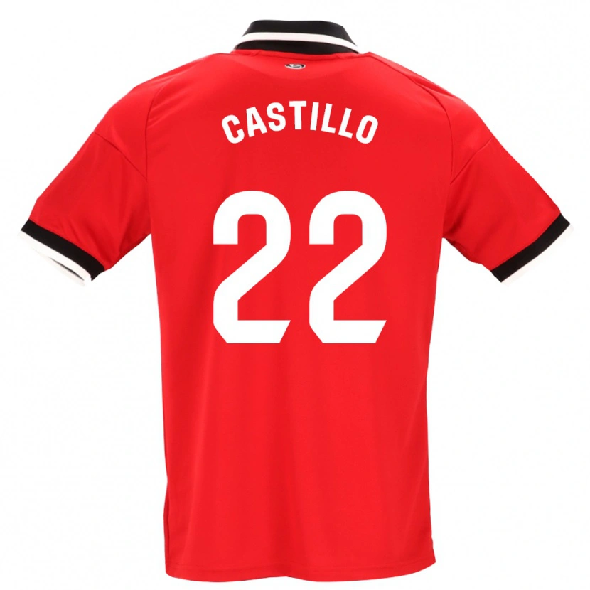 Danxen Kvinder José Castillo #22 Sort Hvid Rød Udebane Spillertrøjer 2026/27 Trøje T-Shirt