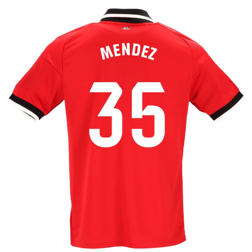 Danxen Kvinder Tomás Méndez #35 Sort Hvid Rød Udebane Spillertrøjer 2026/27 Trøje T-Shirt