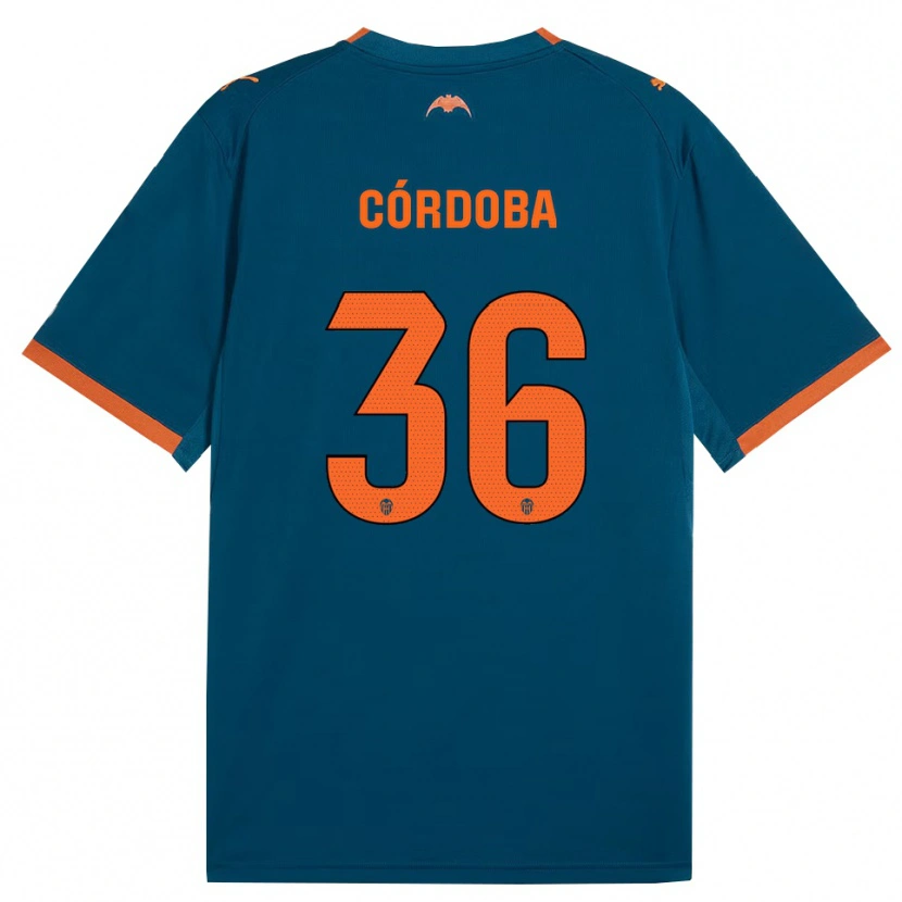 Danxen Kvinder Iker Córdoba #36 Stålblå Orange Udebane Spillertrøjer 2026/27 Trøje T-Shirt