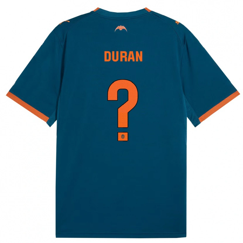Danxen Kvinder Víctor Duran #0 Stålblå Orange Udebane Spillertrøjer 2026/27 Trøje T-Shirt