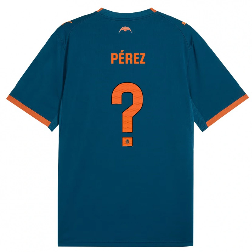 Danxen Kvinder Ricar Pérez #0 Stålblå Orange Udebane Spillertrøjer 2026/27 Trøje T-Shirt