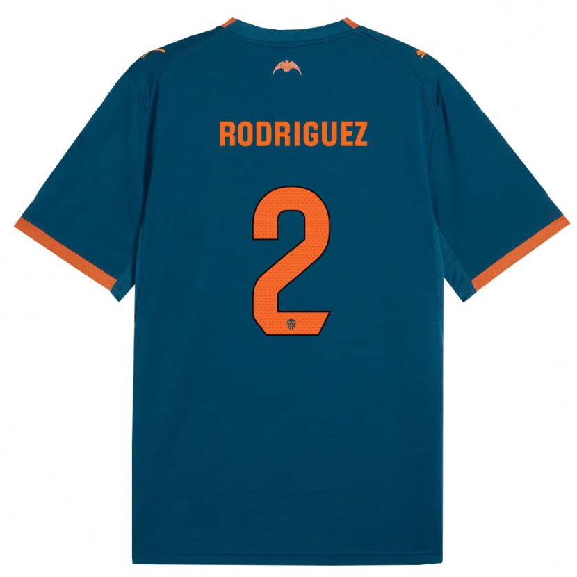 Danxen Kvinder Guido Rodríguez #2 Stålblå Orange Udebane Spillertrøjer 2026/27 Trøje T-Shirt